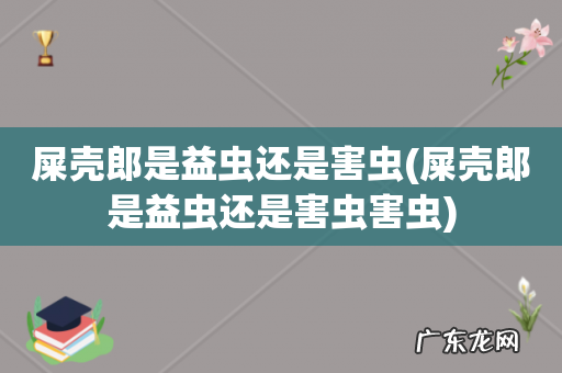 屎壳郎是益虫还是害虫害虫 屎壳郎是益虫还是害虫