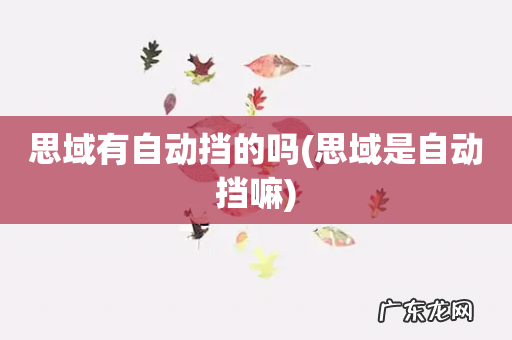 思域是自动挡嘛 思域有自动挡的吗