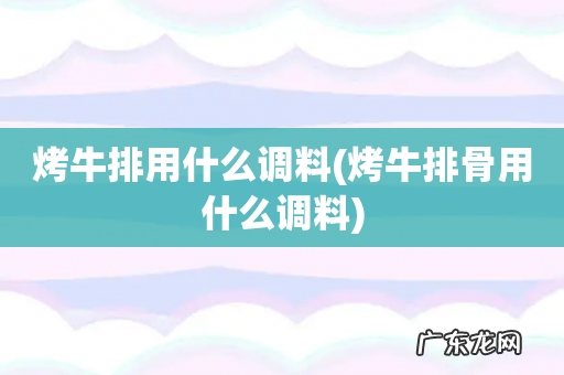 烤牛排骨用什么调料 烤牛排用什么调料