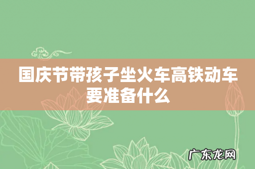 国庆节带孩子坐火车高铁动车要准备什么