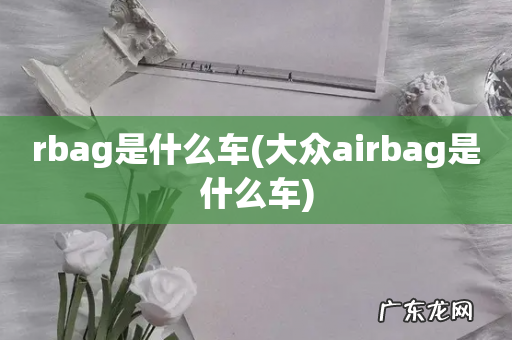 大众airbag是什么车 rbag是什么车