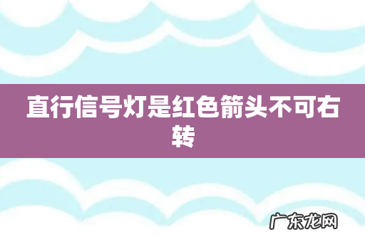 直行信号灯是红色箭头不可右转