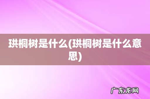 珙桐树是什么意思 珙桐树是什么
