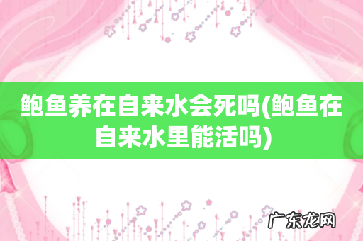 鲍鱼在自来水里能活吗 鲍鱼养在自来水会死吗