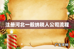 注册河北一般纳税人公司流程