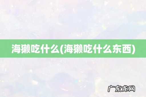 海獭吃什么东西 海獭吃什么