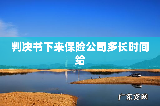判决书下来保险公司多长时间给