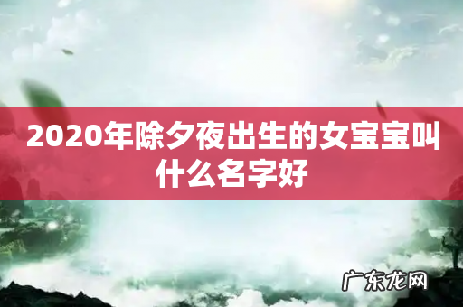 2020年除夕夜出生的女宝宝叫什么名字好