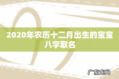 2020年农历十二月出生的宝宝八字取名