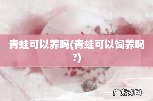 青蛙可以饲养吗? 青蛙可以养吗