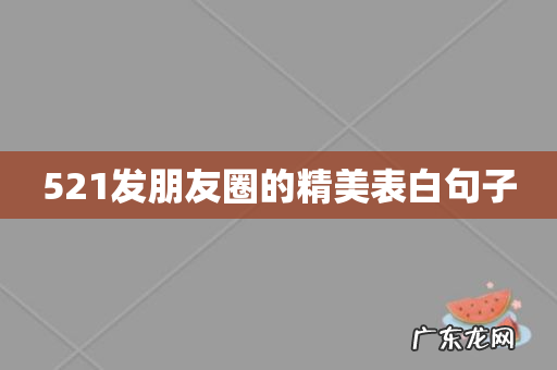 521发朋友圈的精美表白句子