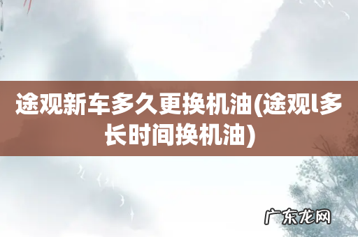途观l多长时间换机油 途观新车多久更换机油