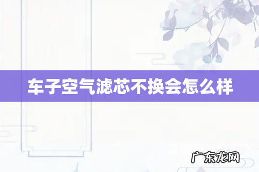 车子空气滤芯不换会怎么样