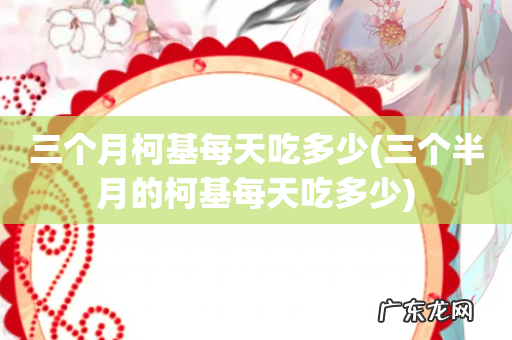 三个半月的柯基每天吃多少 三个月柯基每天吃多少