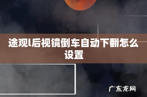 途观l后视镜倒车自动下翻怎么设置