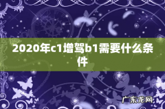 2020年c1增驾b1需要什么条件
