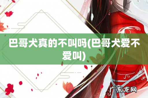 巴哥犬爱不爱叫 巴哥犬真的不叫吗