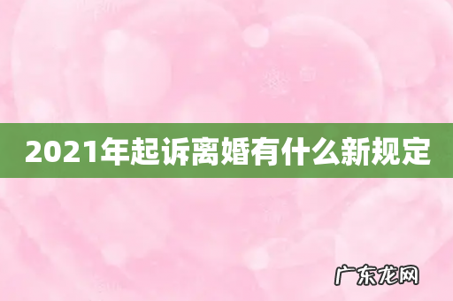 2021年起诉离婚有什么新规定