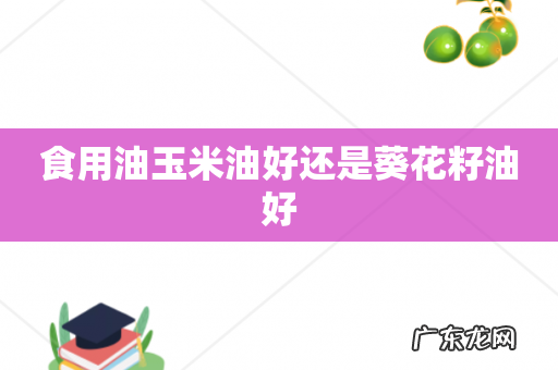 食用油玉米油好还是葵花籽油好
