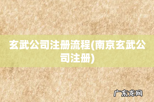 南京玄武公司注册 玄武公司注册流程