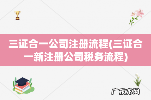 三证合一新注册公司税务流程 三证合一公司注册流程