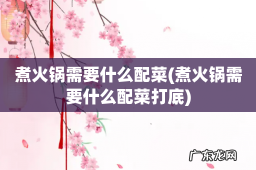 煮火锅需要什么配菜打底 煮火锅需要什么配菜