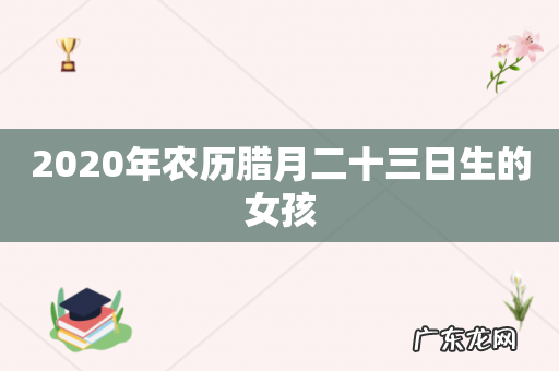 2020年农历腊月二十三日生的女孩
