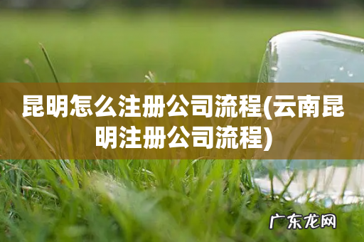 云南昆明注册公司流程 昆明怎么注册公司流程