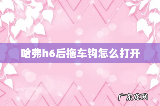 哈弗h6后拖车钩怎么打开