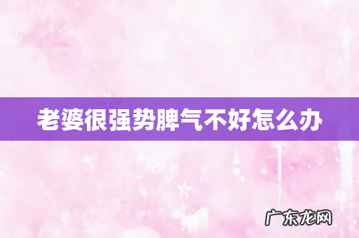 老婆很强势脾气不好怎么办