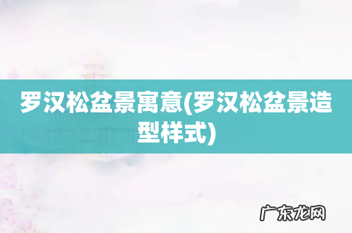 罗汉松盆景造型样式 罗汉松盆景寓意