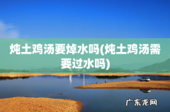 炖土鸡汤需要过水吗 炖土鸡汤要焯水吗