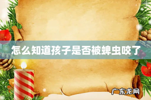 怎么知道孩子是否被蜱虫咬了