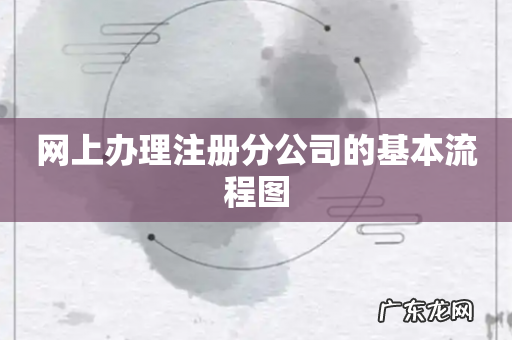 网上办理注册分公司的基本流程图