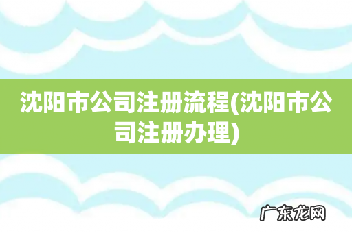 沈阳市公司注册办理 沈阳市公司注册流程