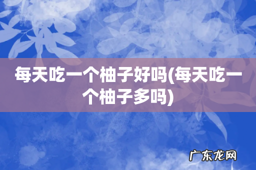 每天吃一个柚子多吗 每天吃一个柚子好吗
