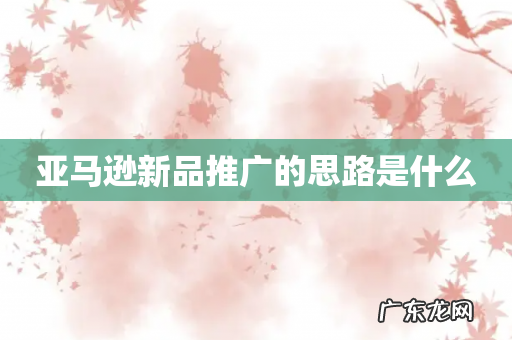 亚马逊新品推广的思路是什么