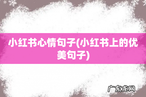 小红书上的优美句子 小红书心情句子