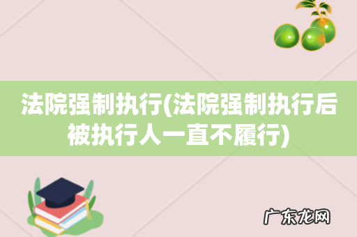 法院强制执行后被执行人一直不履行 法院强制执行