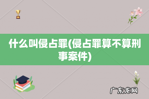 侵占罪算不算刑事案件 什么叫侵占罪