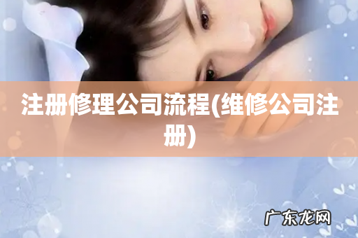 维修公司注册 注册修理公司流程