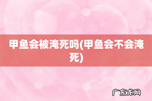 甲鱼会不会淹死 甲鱼会被淹死吗