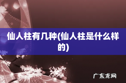仙人柱是什么样的 仙人柱有几种