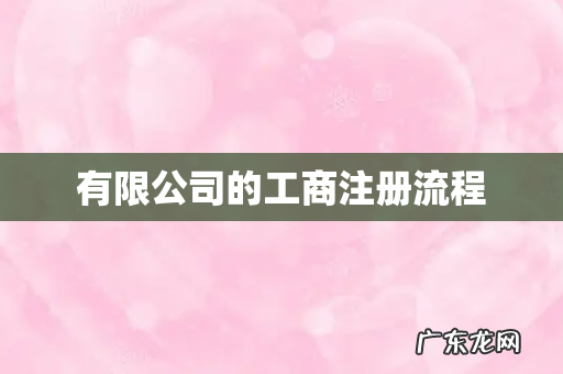 有限公司的工商注册流程