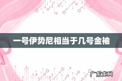 一号伊势尼相当于几号金袖
