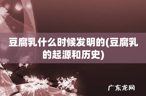 豆腐乳的起源和历史 豆腐乳什么时候发明的
