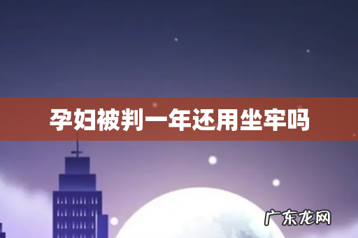 孕妇被判一年还用坐牢吗