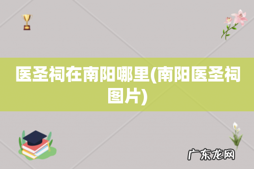 南阳医圣祠图片 医圣祠在南阳哪里