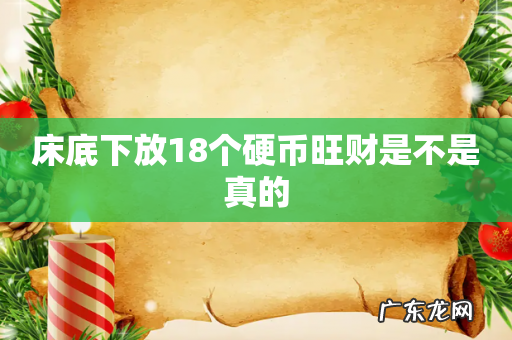 床底下放18个硬币旺财是不是真的