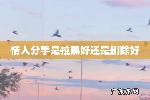 情人分手是拉黑好还是删除好